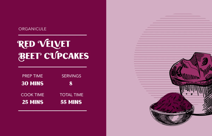 Organicule’s Red Velvet Beet Cupcakes