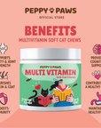 Peppy Paws Multivitamin Soft Cat Chews (90 Chews)