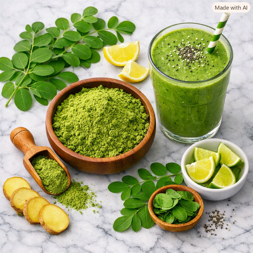 Moringa Powder — The Ultimate Energy & Detox Superfood