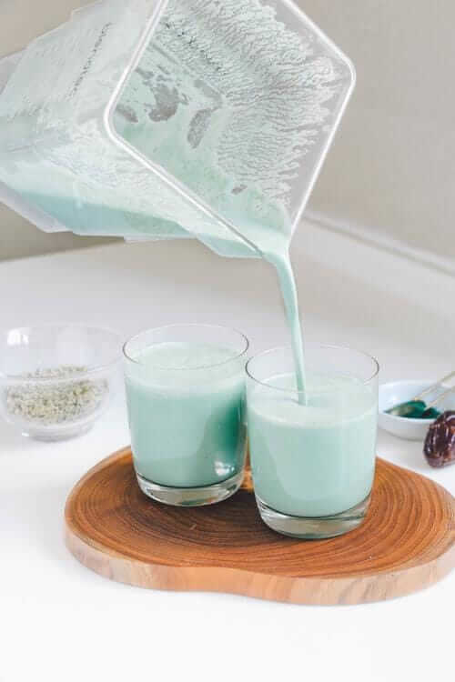 High Protein Spirulina Hemp Milk (No Protein Powder Needed!)