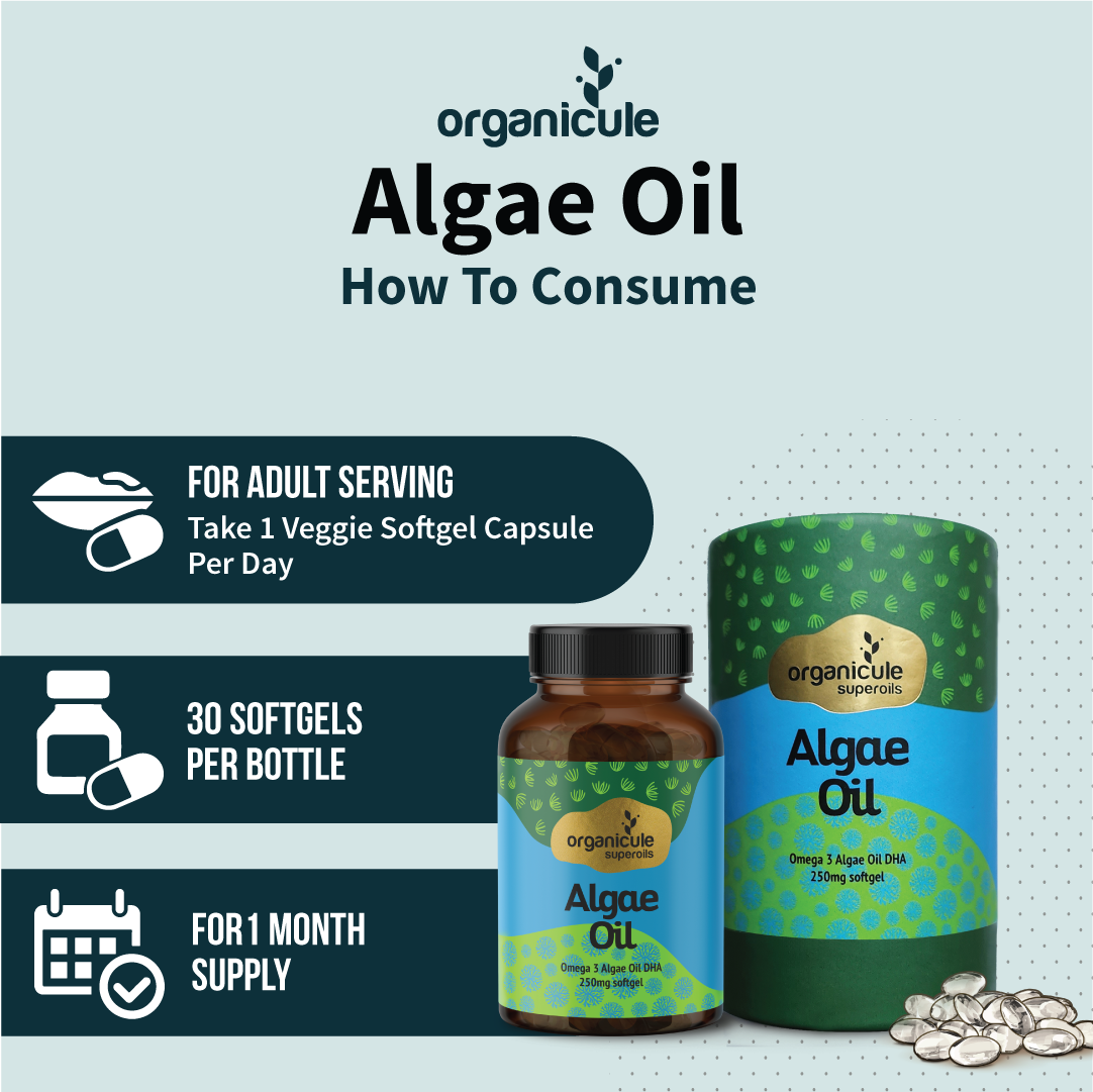 Organicule Omega 3 Algae Oil DHA 250mg Softgel
