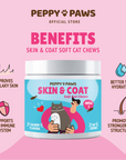 Peppy Paws Skin & Coat Soft Cat Chews (90 Chews)