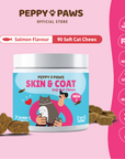 Peppy Paws Skin & Coat Soft Cat Chews (90 Chews)