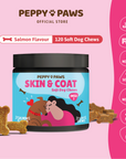 Peppy Paws Skin & Coat Soft Dog Chews (120 Chews)
