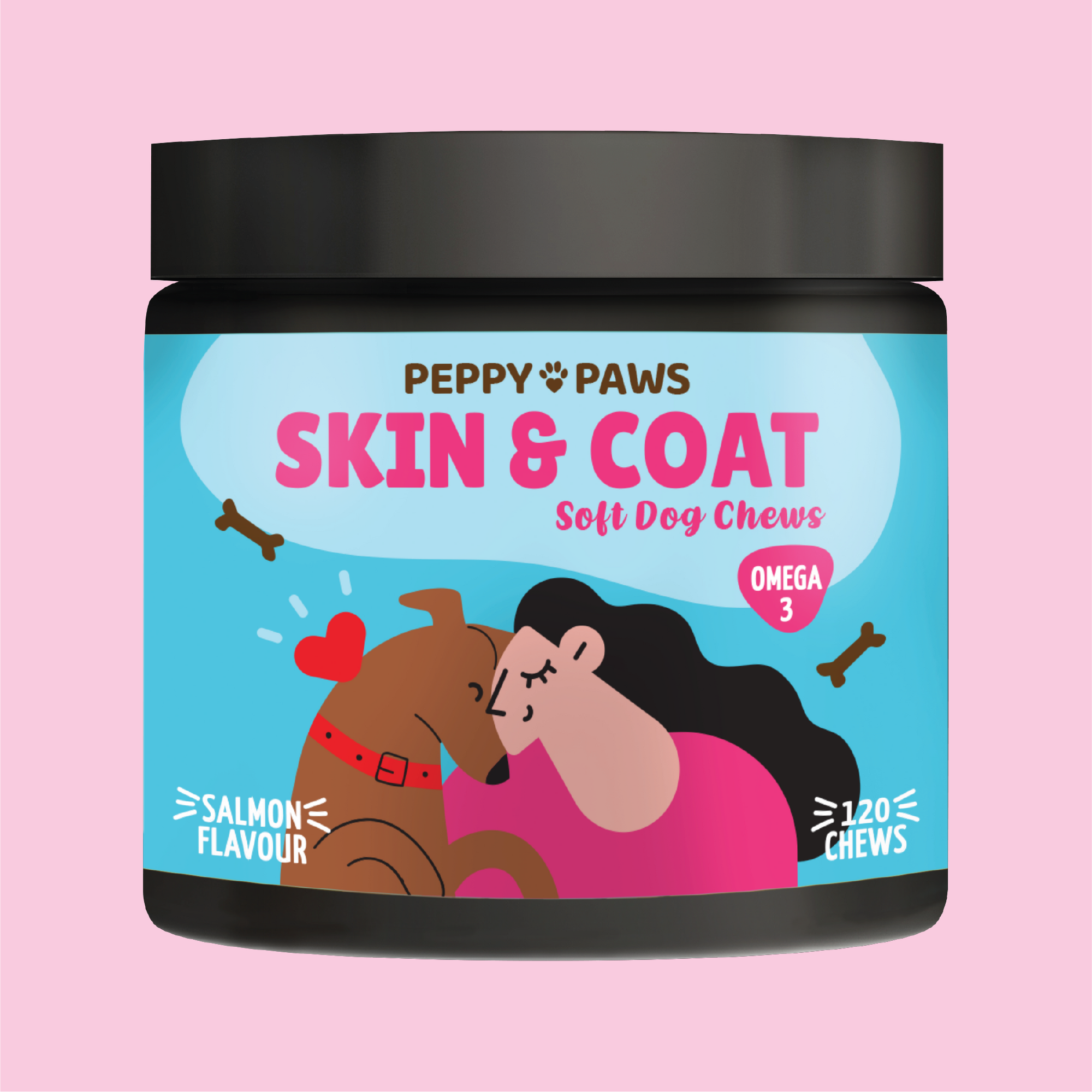 Peppy Paws Skin &amp; Coat Soft Dog Chews (120 Chews)