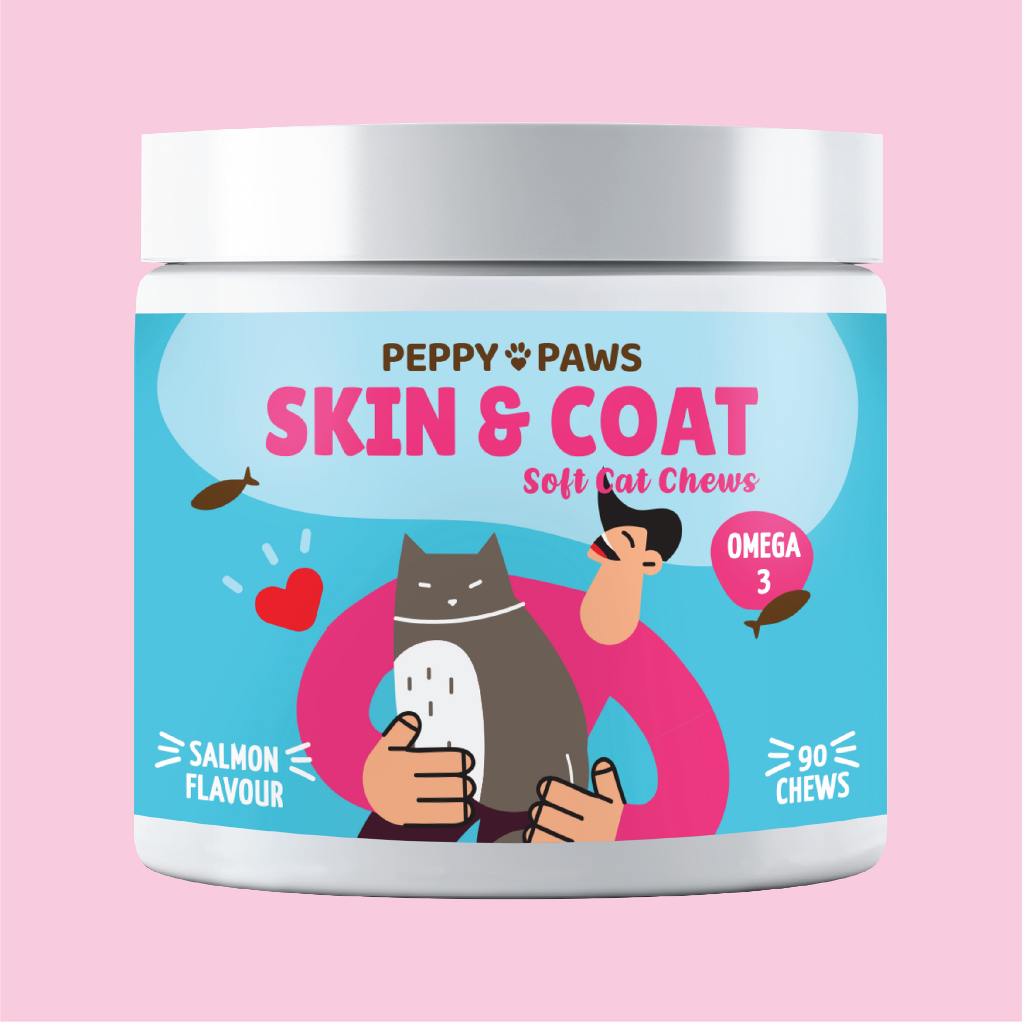 Peppy Paws Skin &amp; Coat Soft Cat Chews (90 Chews)