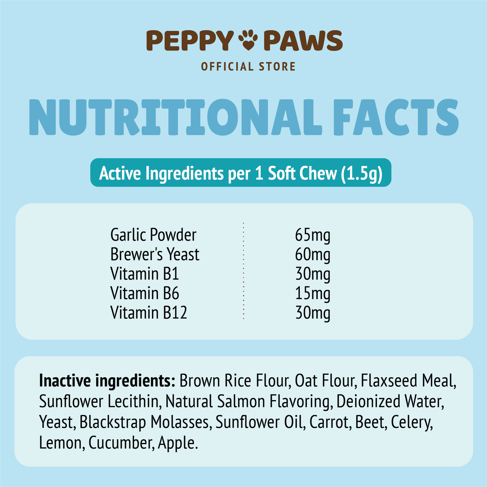 Peppy Paws Flea &amp; Tick Soft Cats Chews (90 Chews)