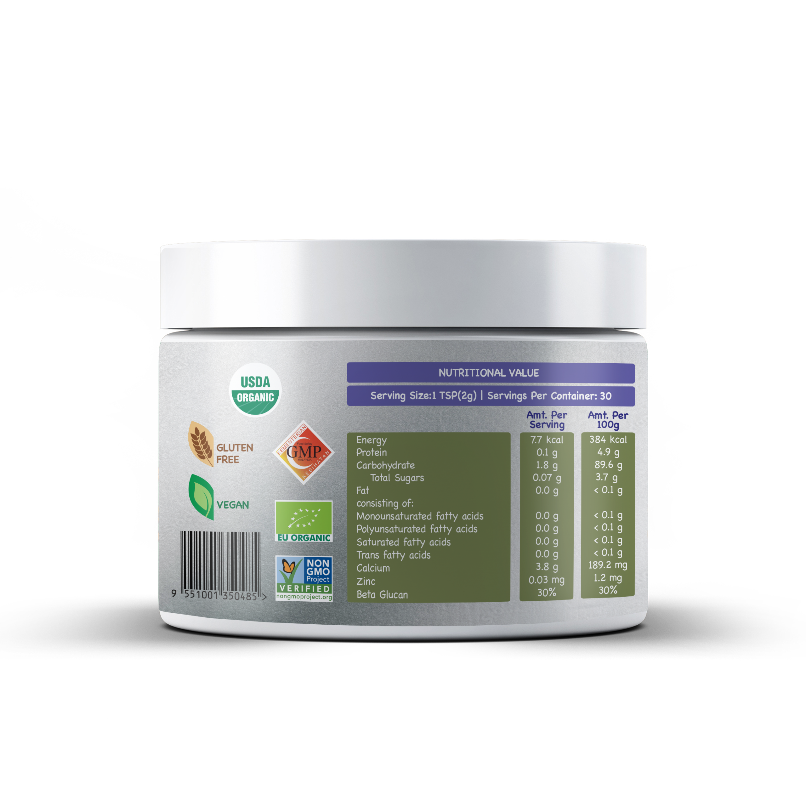 Organicule Turkey Tail Mushroom Powder 60 Grams